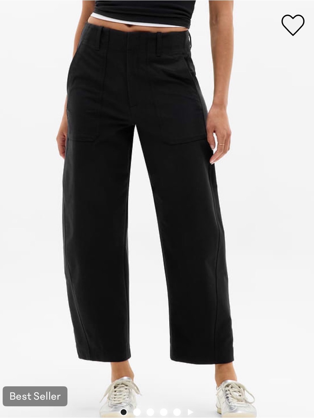 Sky Line High Rise Barrel Leg black pants size 6